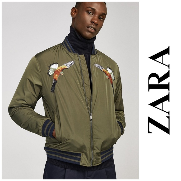 Zara Other - NWT, Zara Man, Bird Embroidered Bomber Jacket